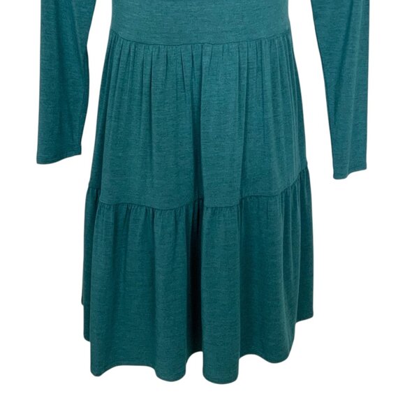 Matilda Jane Wonderment Best of The Best Dress S Teal Long Sleeve Tiered Mini - Picture 9 of 12